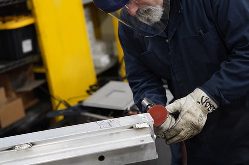 When grinding aluminum, it's best to use an abrasive the resists loading 