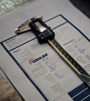 Clipboard with test results. 